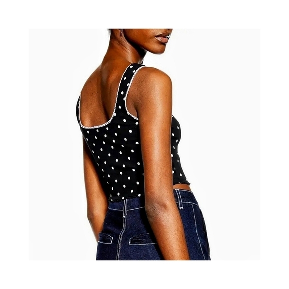 NEW Topshop | Crop‎ Polk dot Tank Top 4 - Picture 12 of 13